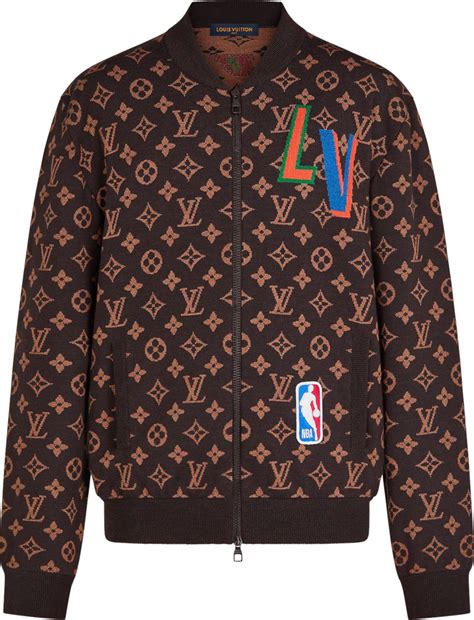 louis vuitton x nba brown monogram bomber jacket|louis vuitton men's accessories.